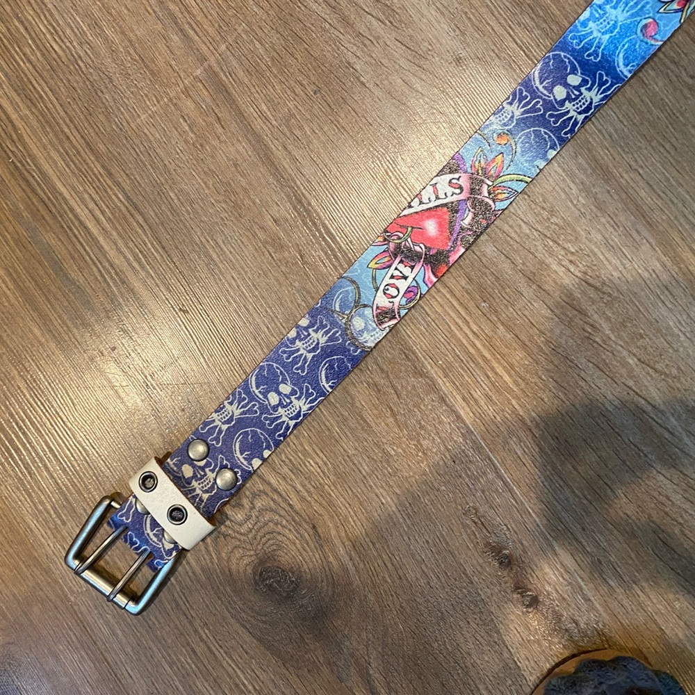 Vintage Ed Hardy Love Kills Belt